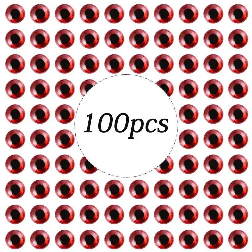 100 pcs/lot holographique 3D leurre de pêche yeux 3/4/5/6/7/8/9mm leurres artificiels Simulation glo