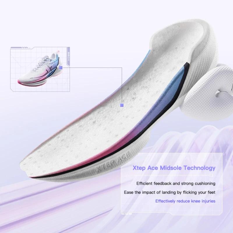 Xtep 360X-Chaussures de course professionnelles pour hommes, baskets légères en matériau ETPU, plaqu