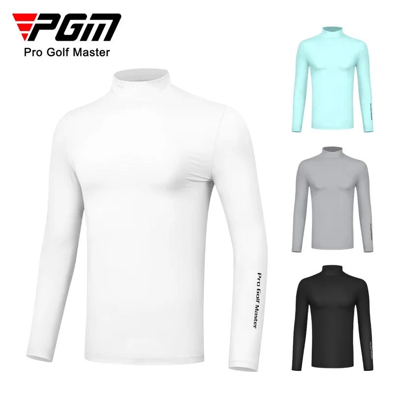 Chemise de golf homme PGM protection solaire - T-shirt Ice InjLong UV, respirant et élastique pour l'entraînement