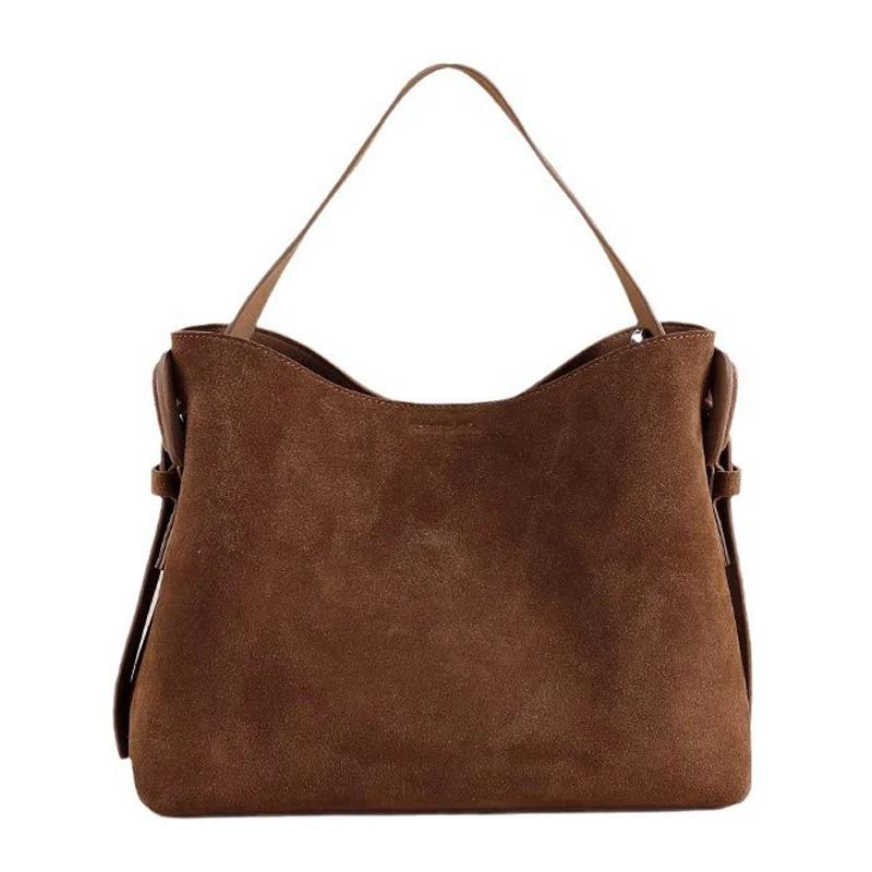 Daim peau de vache mode ladeis épaule croix marron sacs de luxe concepteur femmes café sacs à main a