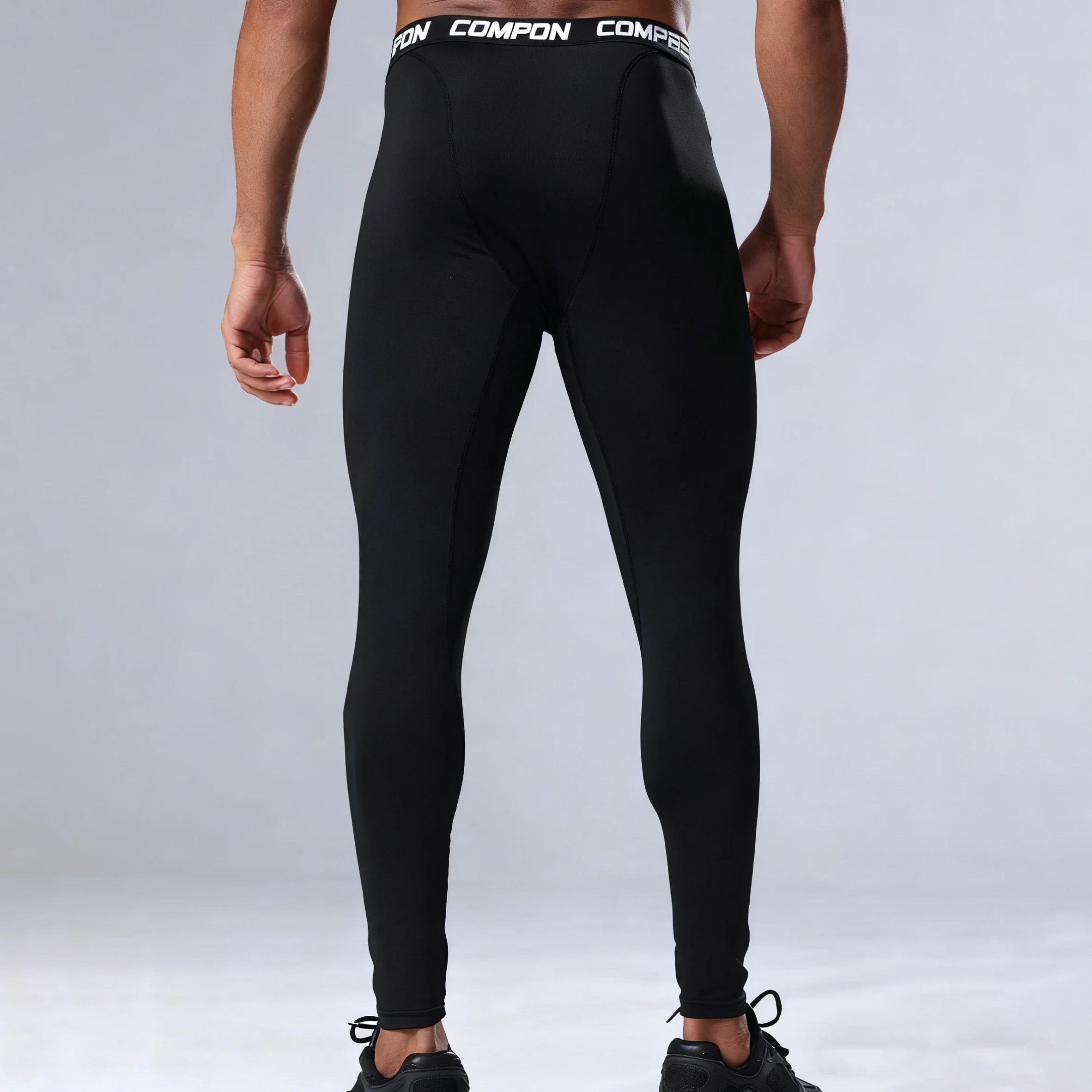 Leggings de compression pour hommes haute élasticité - Sport salle gym running basketball entraînement