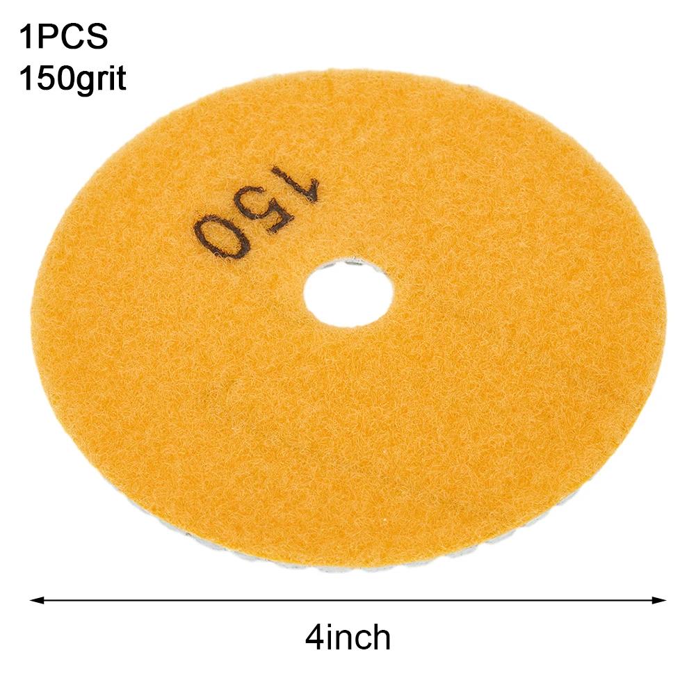 Tampon de polissage diamant 4 ", grain 30-10000, granit humide/sec, béton, marbre, verre, pierre de