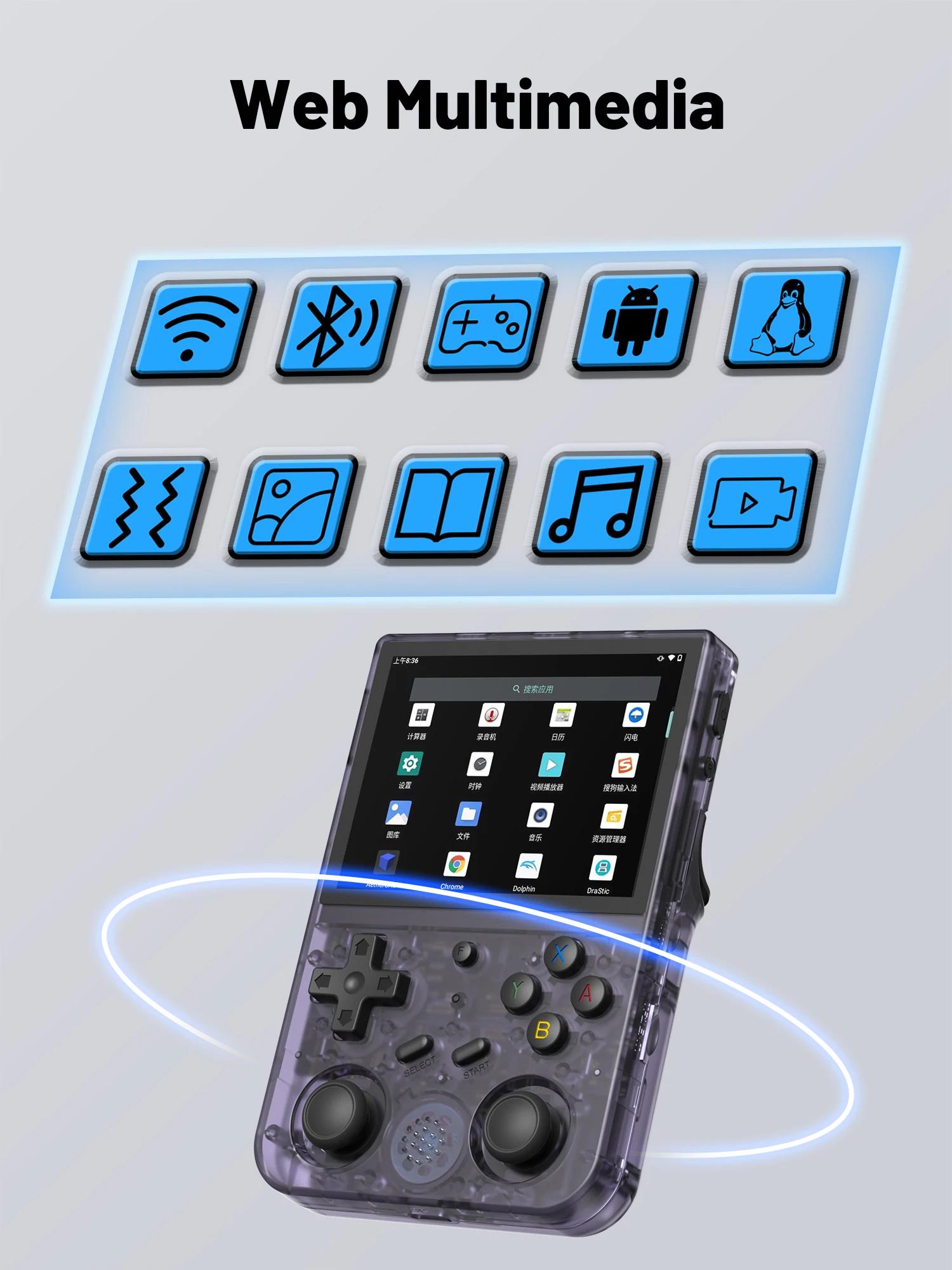 ANBERAlfred-Console de jeu, écran IPS 3.5 en effet, sortie HDMI, Android, Linux OS, émulateur rétro