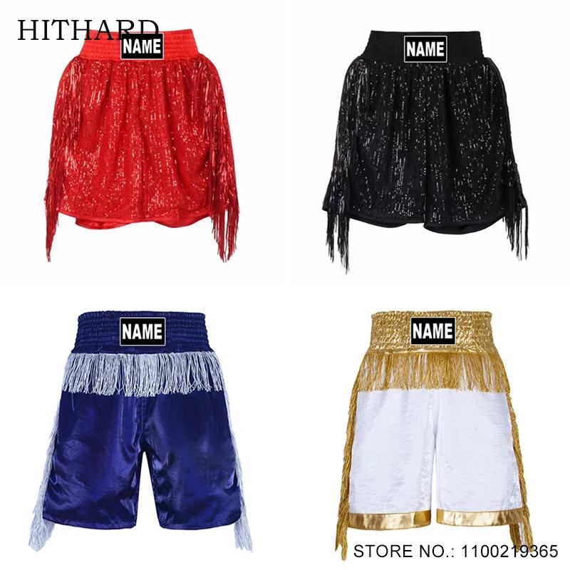 Ningdéclinaison-Shorts de boxe personnalisés pour hommes et femmes, pantalons de boxe pour enfants,