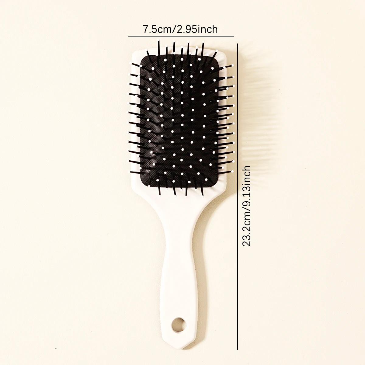 Peigne à coussin d'air à motifs de fleurs et de squelette, peigne exfoliant de massage, manche en pl