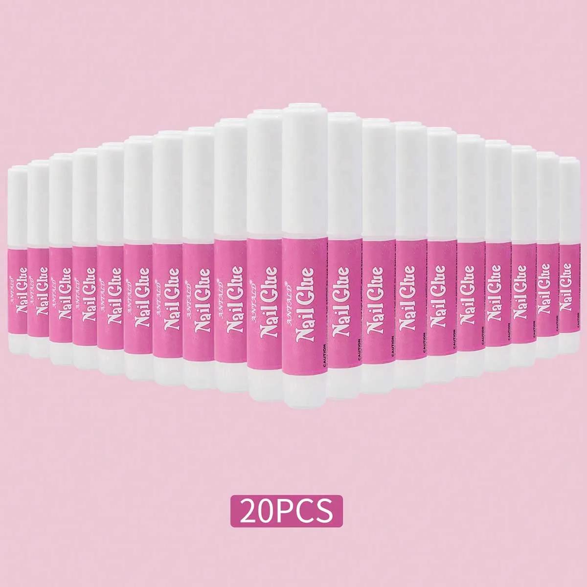 Colle Super forte pour faux ongles, 1/10/20 pièces, 2g, en acrylique, à pression, à séchage rapide,