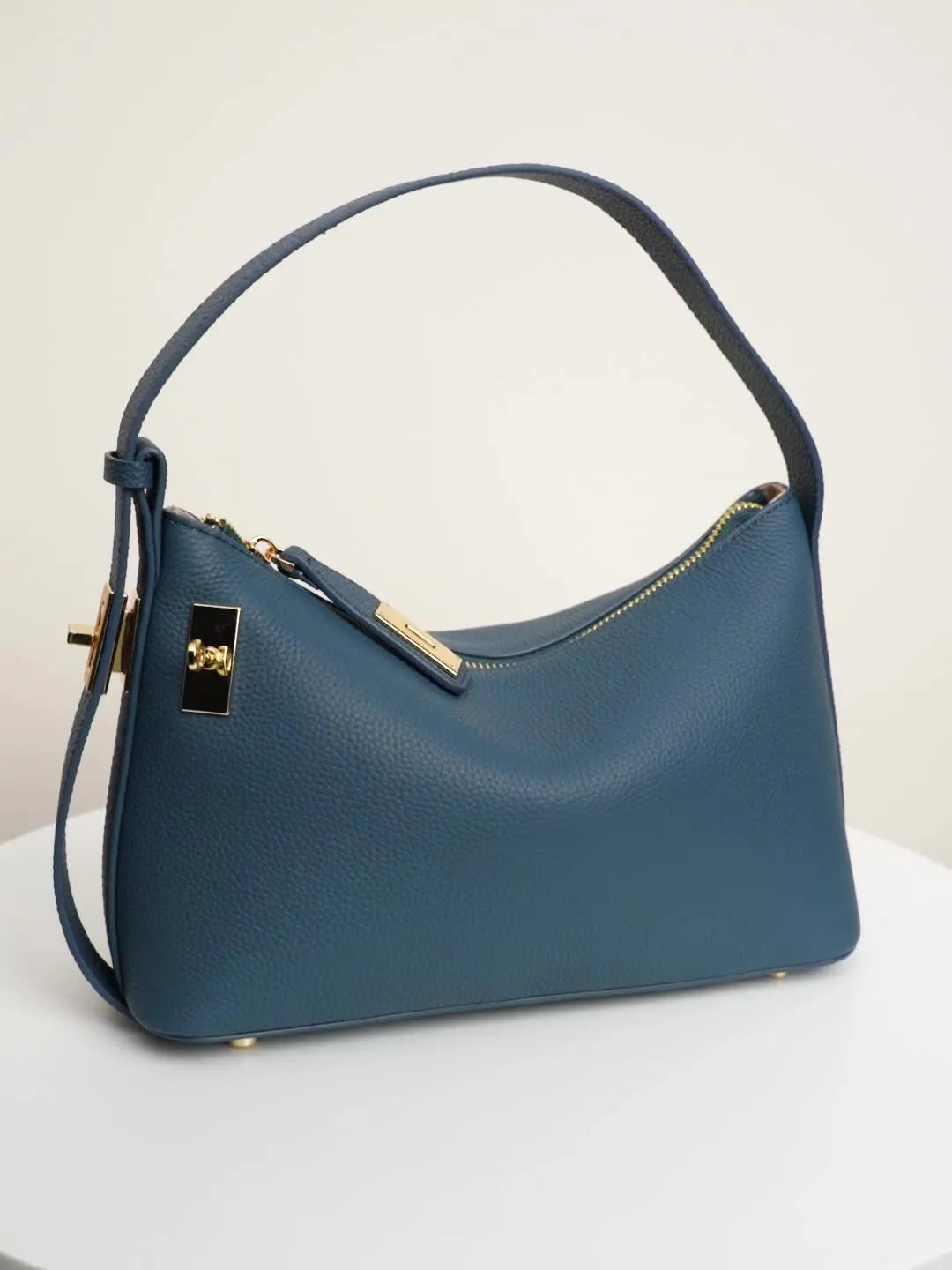 Sac à main en cuir véritable pour femmes, couleur unie, à la mode, assorti avec tout, décontracté, p