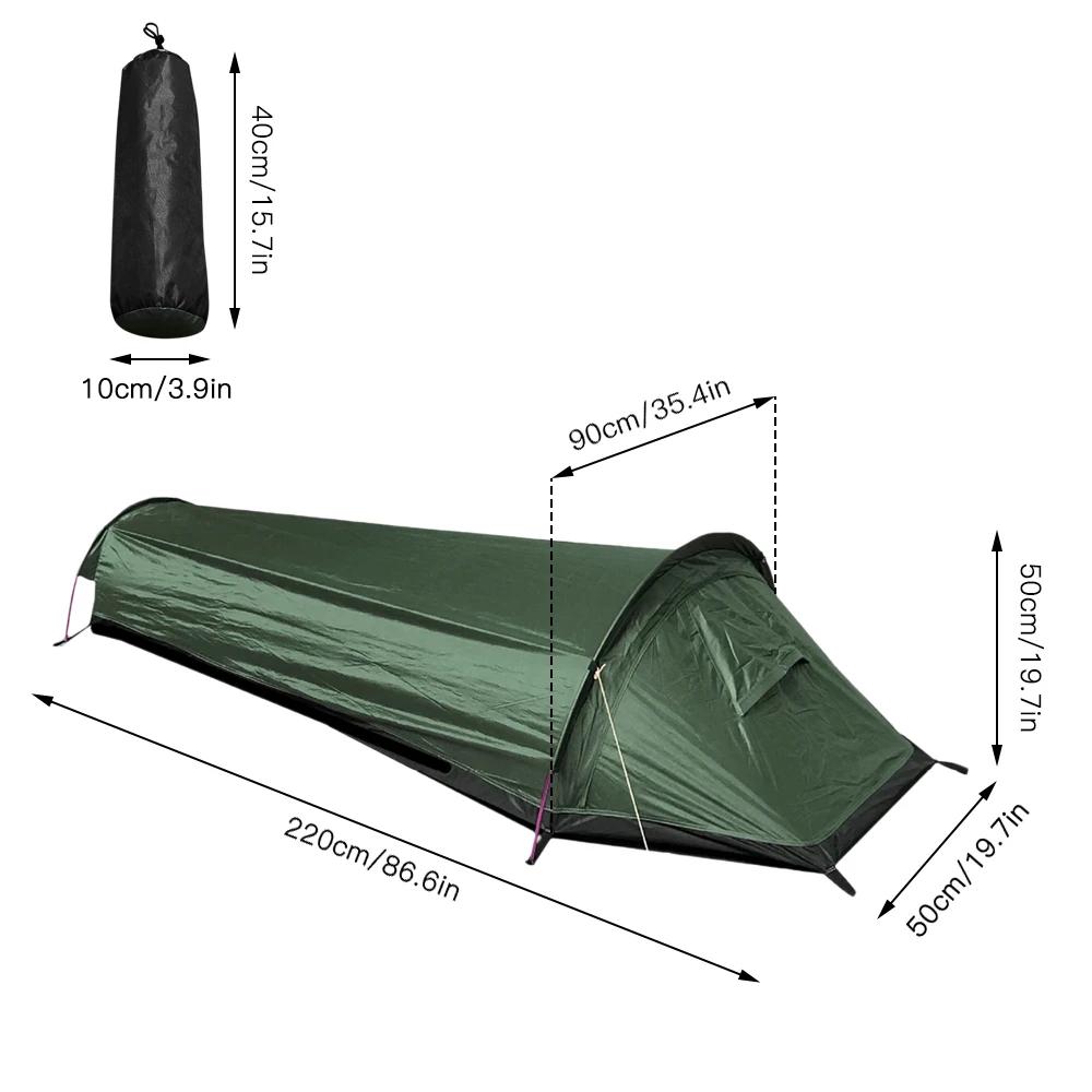 Tente de randonnée en plein air, sac de couchage de camping, imperméable, légère, simple, hypothèque