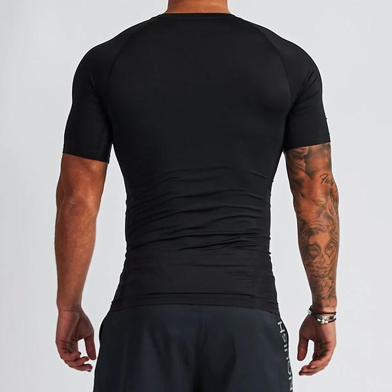 T-shirt compression homme fitness - Haut moulant sans coutures pour sport intensif