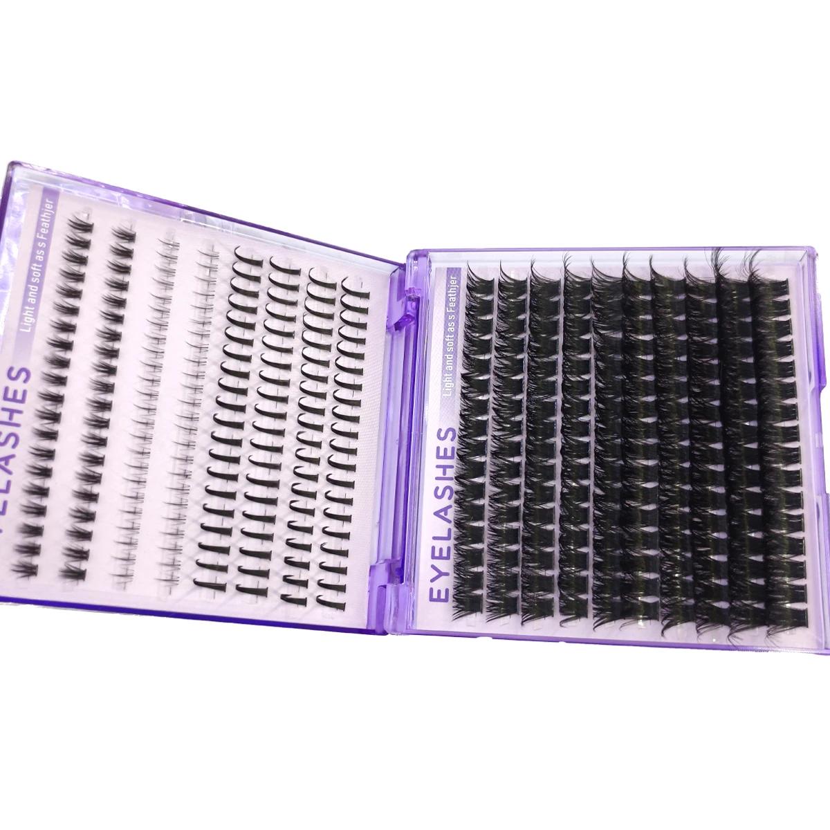 Kit de grappes de cils pointes de cils grappes de cils Volume inférieur cils individuels bricolage E