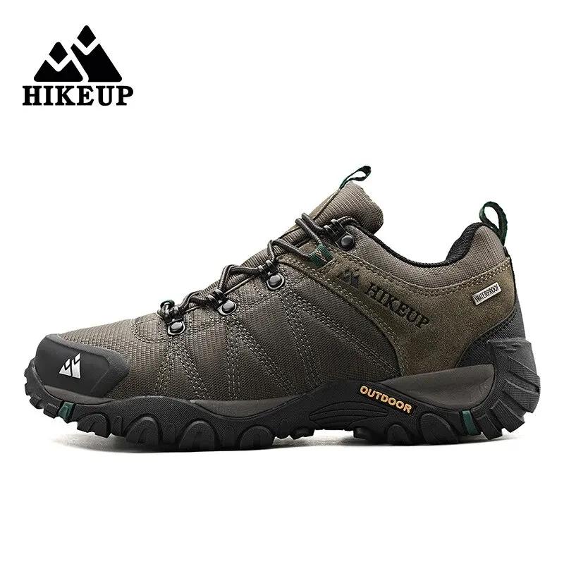 Chaussures de randonnée homme cuir véritable HIKEUP - Semelle caoutchouc antidérapante 4 saisons