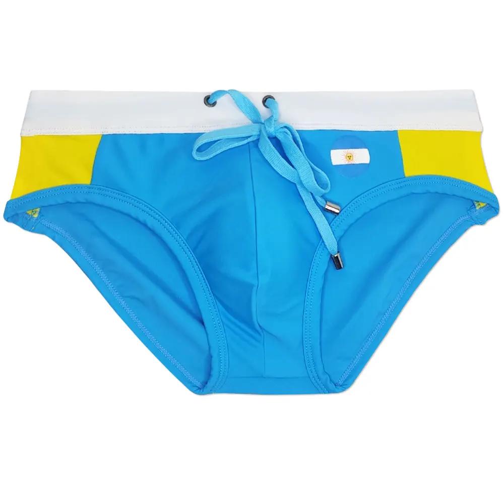 Slip de bain pour hommes Sexy natation court Sport nautique pantalons de plage maillot de bain drape