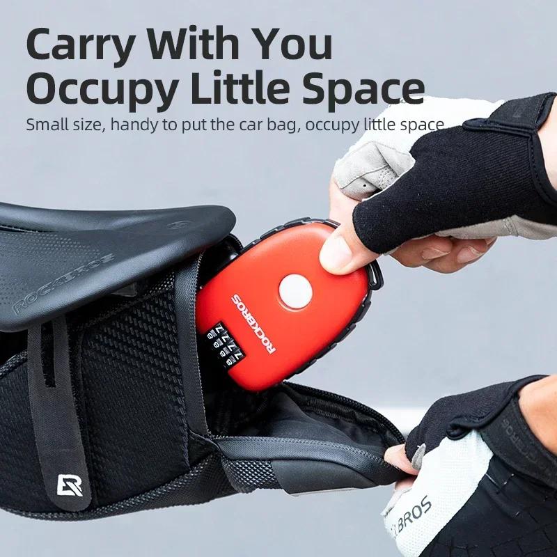 ROCKBROS Portable mot de passe vélo serrure moto casque fil serrure vélo antivol câble BMX Scooter s