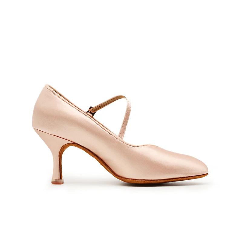 Chaussures de danse standard N138 pour femmes - Satin élégant avec semelle souple en cuir véritable - Talon haut
