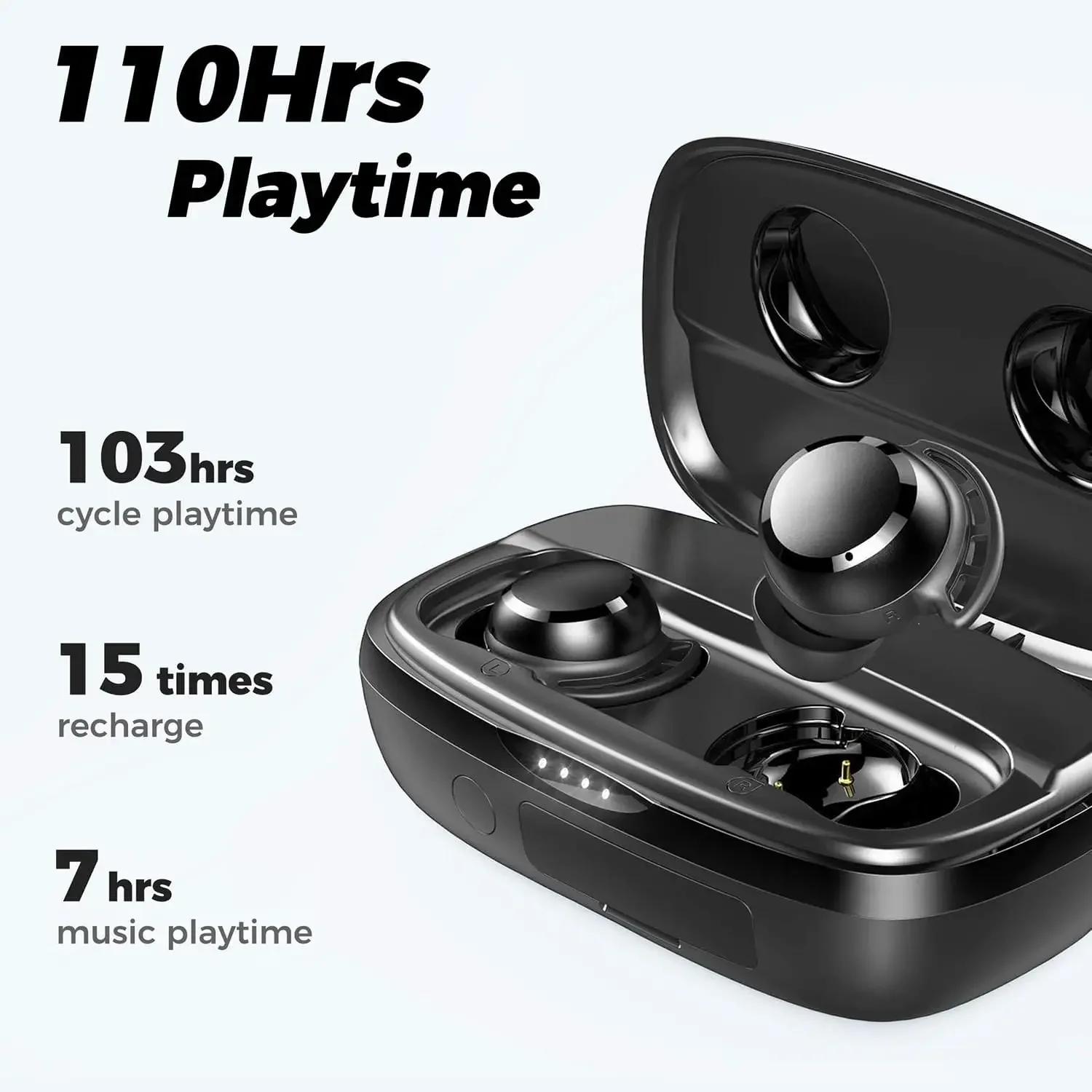 TriBit FlyBuds 3 TWS Écouteurs Bluetooth IPX8 Étanche 100 Heures De Jeu Casque sans Fil Tactile Cont