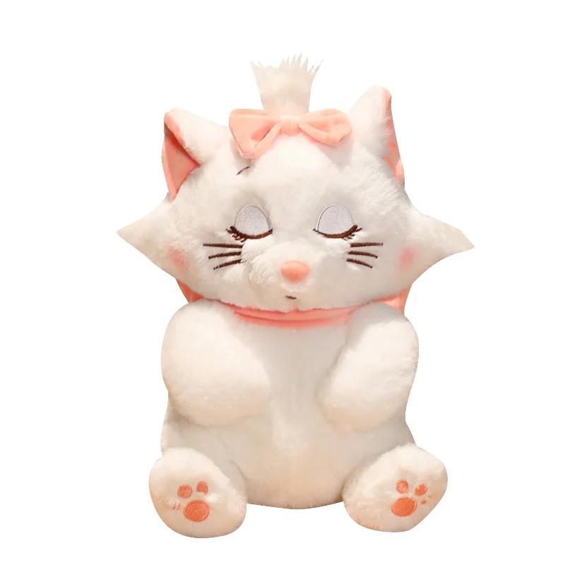 Jouets en peluche chat Marie de dessin animé Disney, poupées en peluche douces et mignonnes, oreille