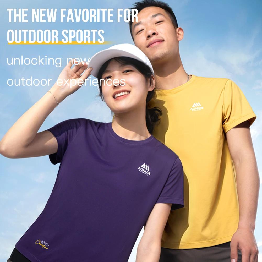 AONIJIE FW6231 femmes séchage rapide sport T-shirt sport en plein air respirant course Fitness sécha