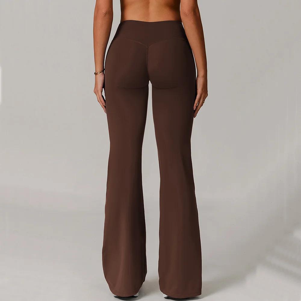 Leggings évasés taille haute pour femme, élastiques, effet push-up, pour fitness, yoga et entraîneme