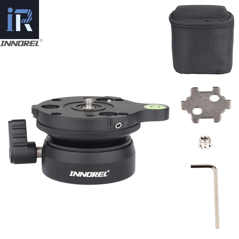 INNOREL Tête de trépied LB-60 Base de décrochage Niveau Plate-forme de réglage horizontal pour la ph