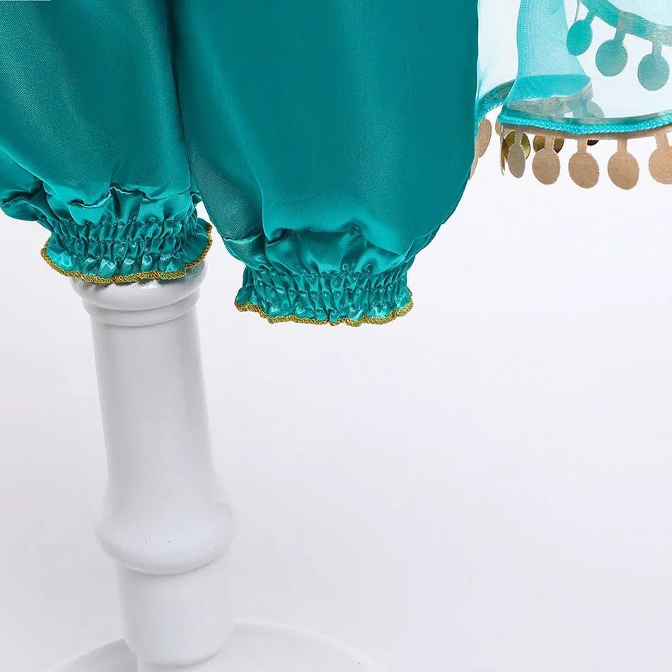 Robe lampe Aladdin pour enfants, Costume de Jasmine pour filles, princesse d'anniversaire, Cosplay,