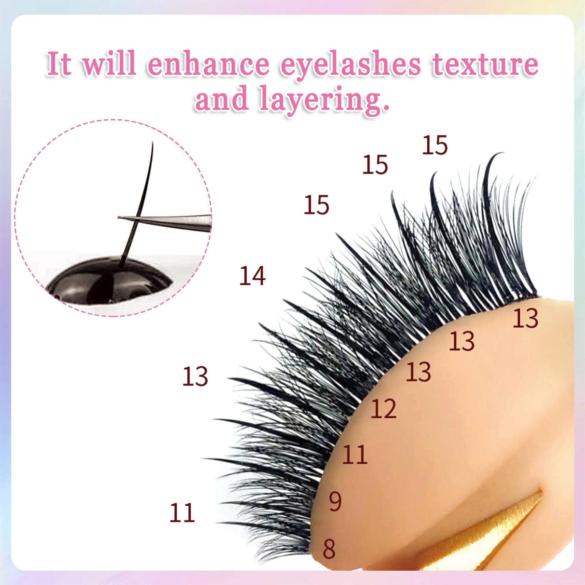extension de cils en forme de A base plate et effilée mélange de cils 8-15mm/16-18mm matte cluster o