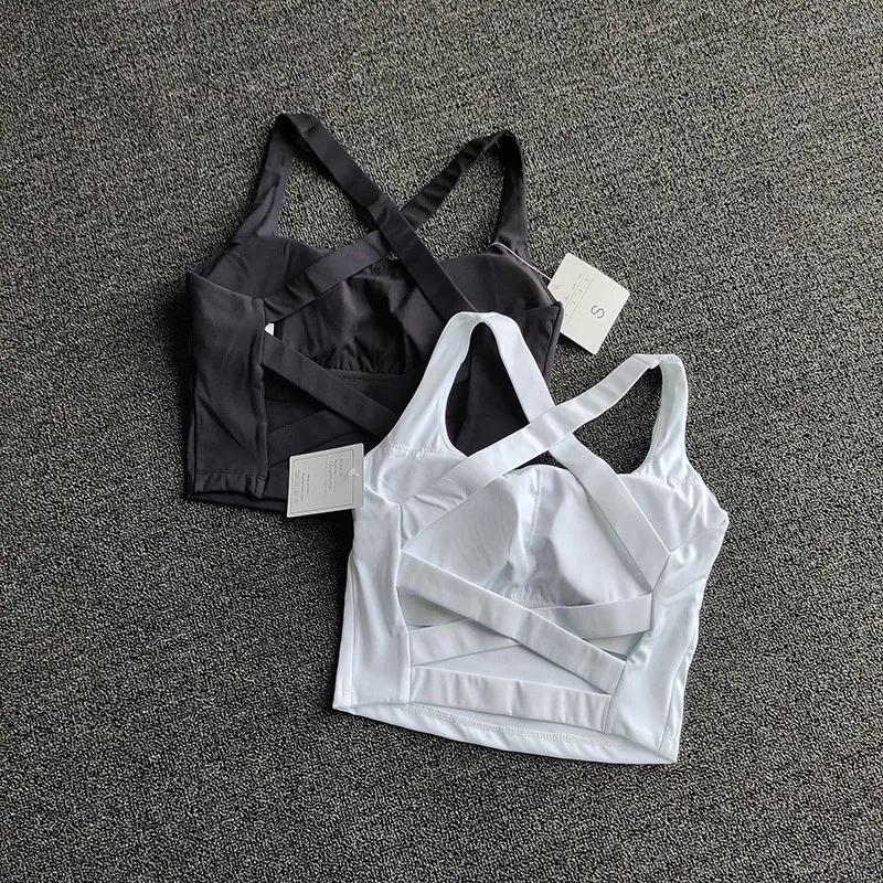 Femmes sangle croisée soutien-gorge de Sport sans couture haute Lmpact soutien-gorge de Sport Sexy Y