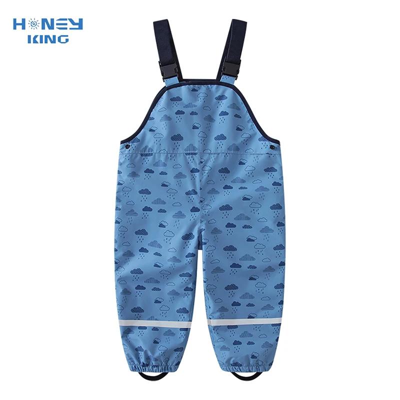 HONEYKING enfants pantalons de pluie imperméables combinaisons pour bébés garçons filles salopette p