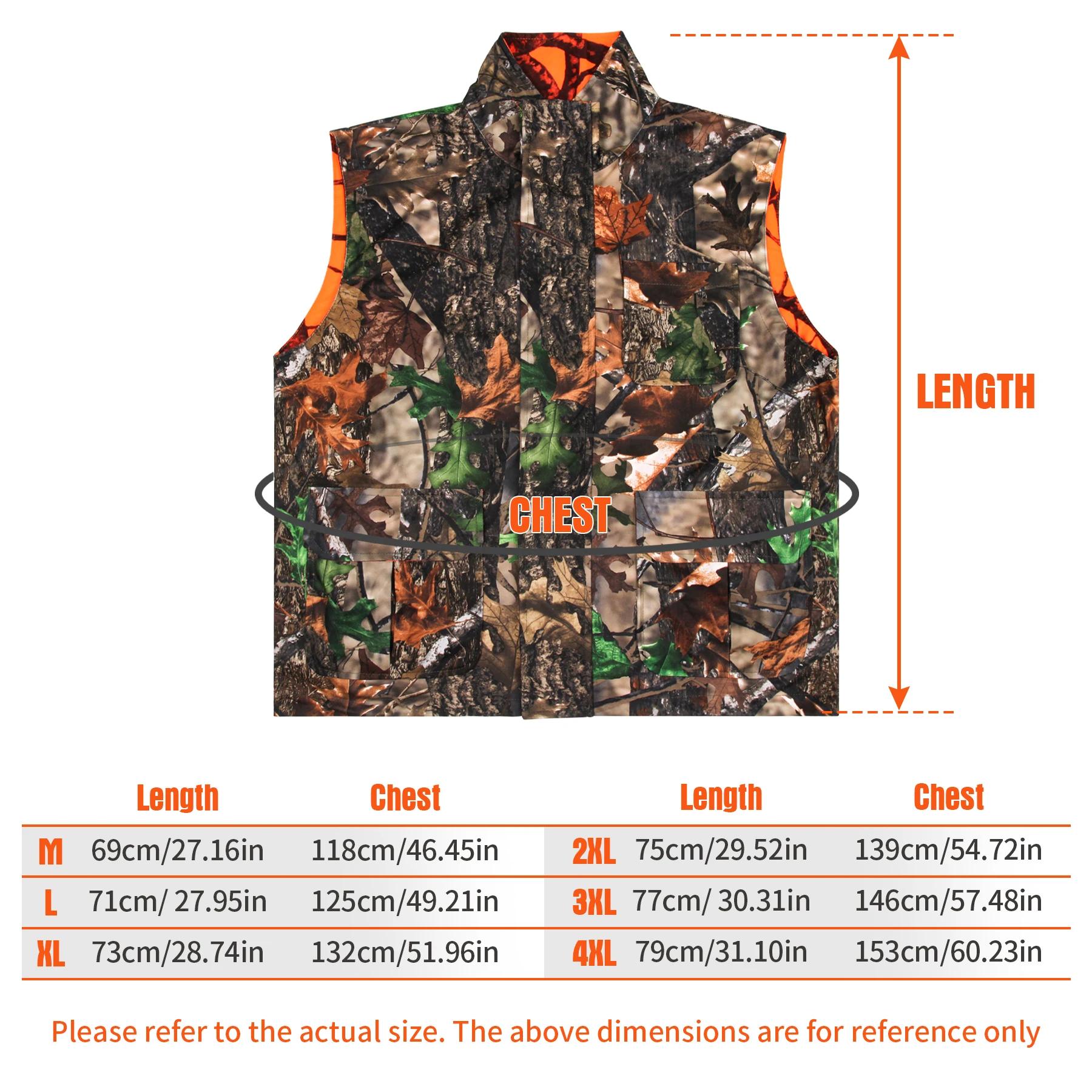 Blouson de chasse en fibre orange pour homme, gilet d'extérieur, manteau de champ respirant, nombreu
