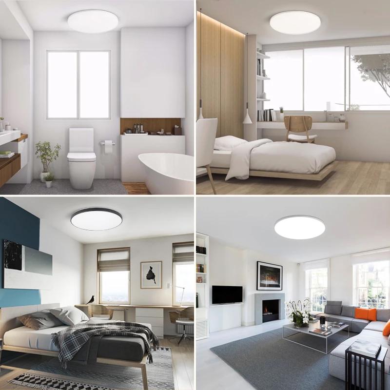 Plafonnier Bambou Led Rond Étanche De 18W, 30W,40W,Decken Lampe Led Luminaire De Plafond Pour Cuisin