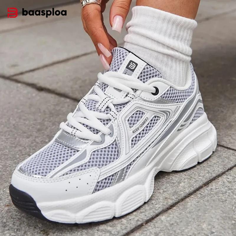 Chaussures sport femme Baasploa running léger - Baskets jogging décontracté anti-dérapant maille