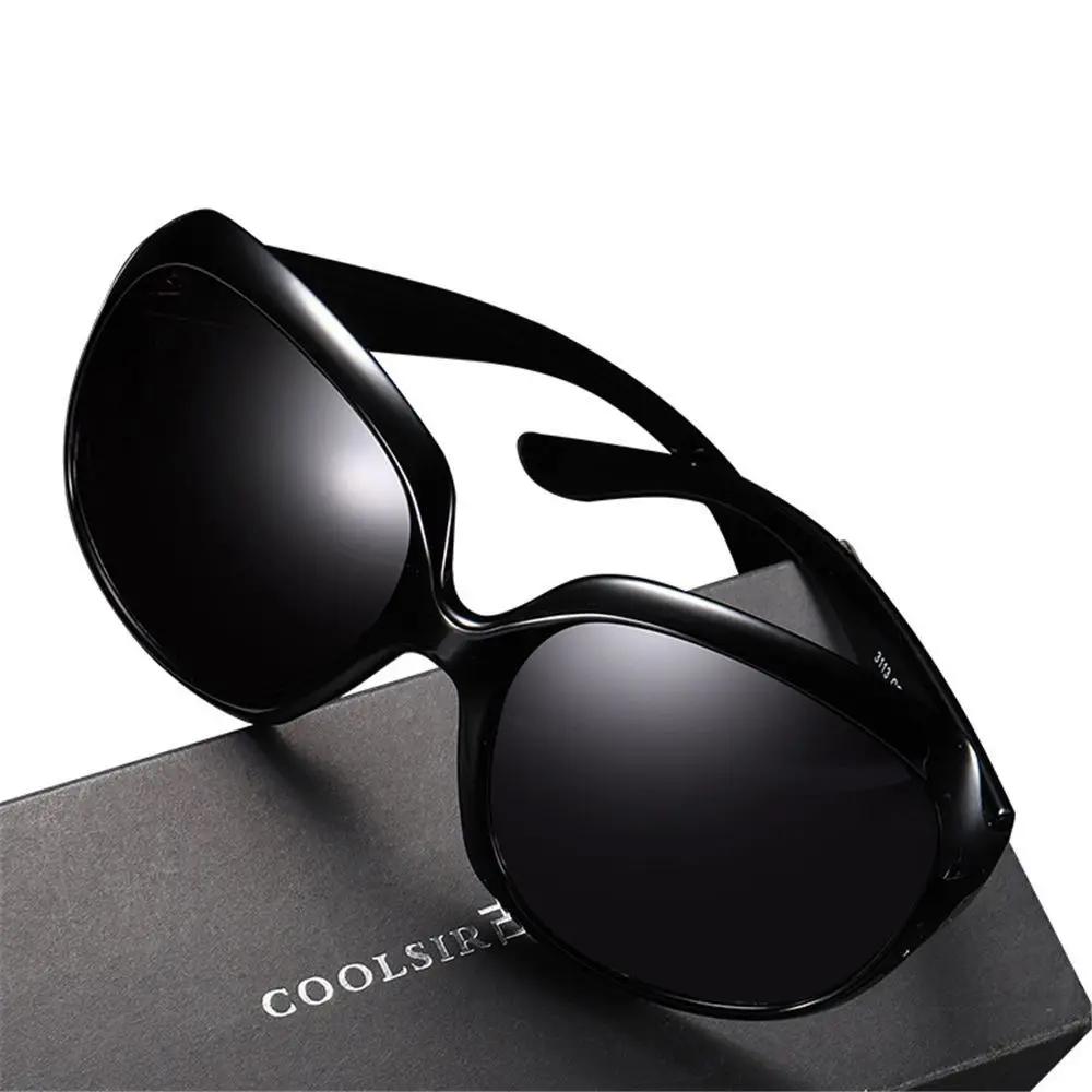 Lunettes de soleil polarisées pour femmes, carrées UV 400, Vintage, monture elliptique, surdimension