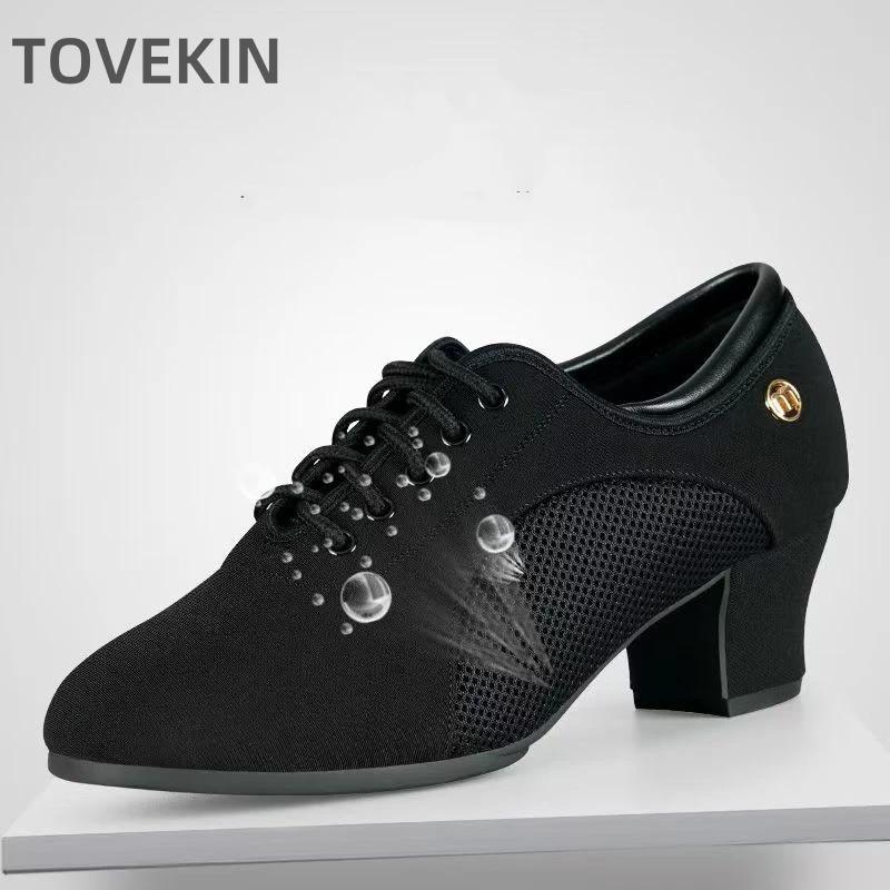 Chaussures de danse noires modernes pour femmes, chaussures de danse Salsa pour garçons, chaussures
