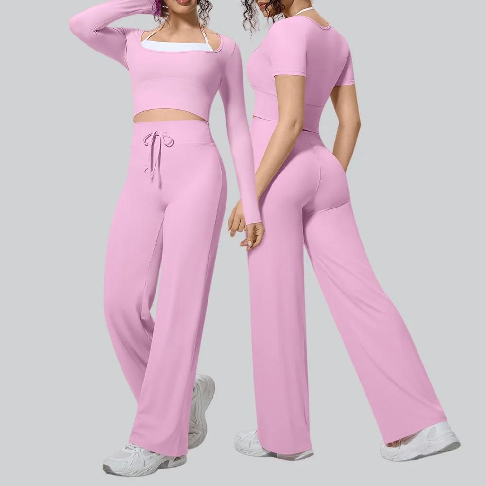 Ensemble de sport 2 pièces pour femme : Tenue de yoga, vêtements de fitness à séchage rapide, survêt