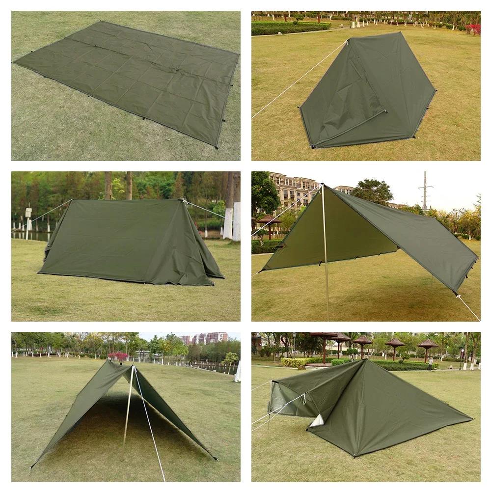 Bâche de survie imperméable à 19 points de suspension, abri solaire de brousse, tente d'ombrage de p