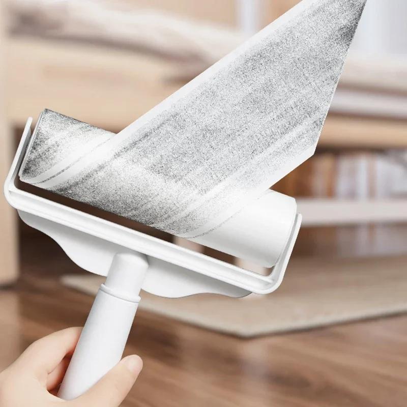 Brosse à rouleau anti-peluches à Long manche, rouleau rétractable pour enlever les poils d'animaux,