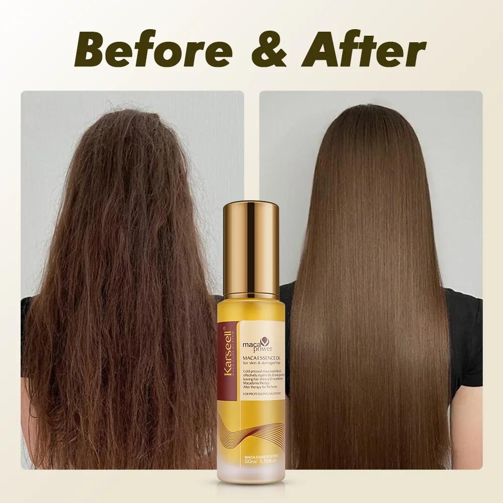 Karseell 50ml huile d'argan marocaine 50ml 1.69 fl.oz pour la guérison des cheveux sérum capillaire