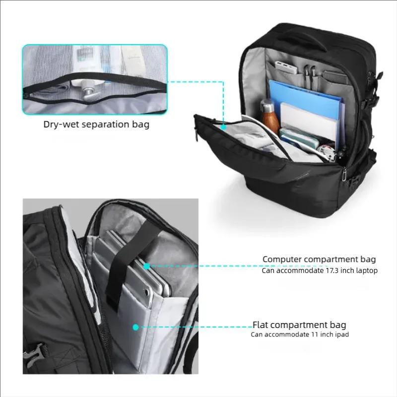 Sac à dos de voyage extensible Mark Ryden avec port USB, grand sac de week-end pour homme, sac à dos