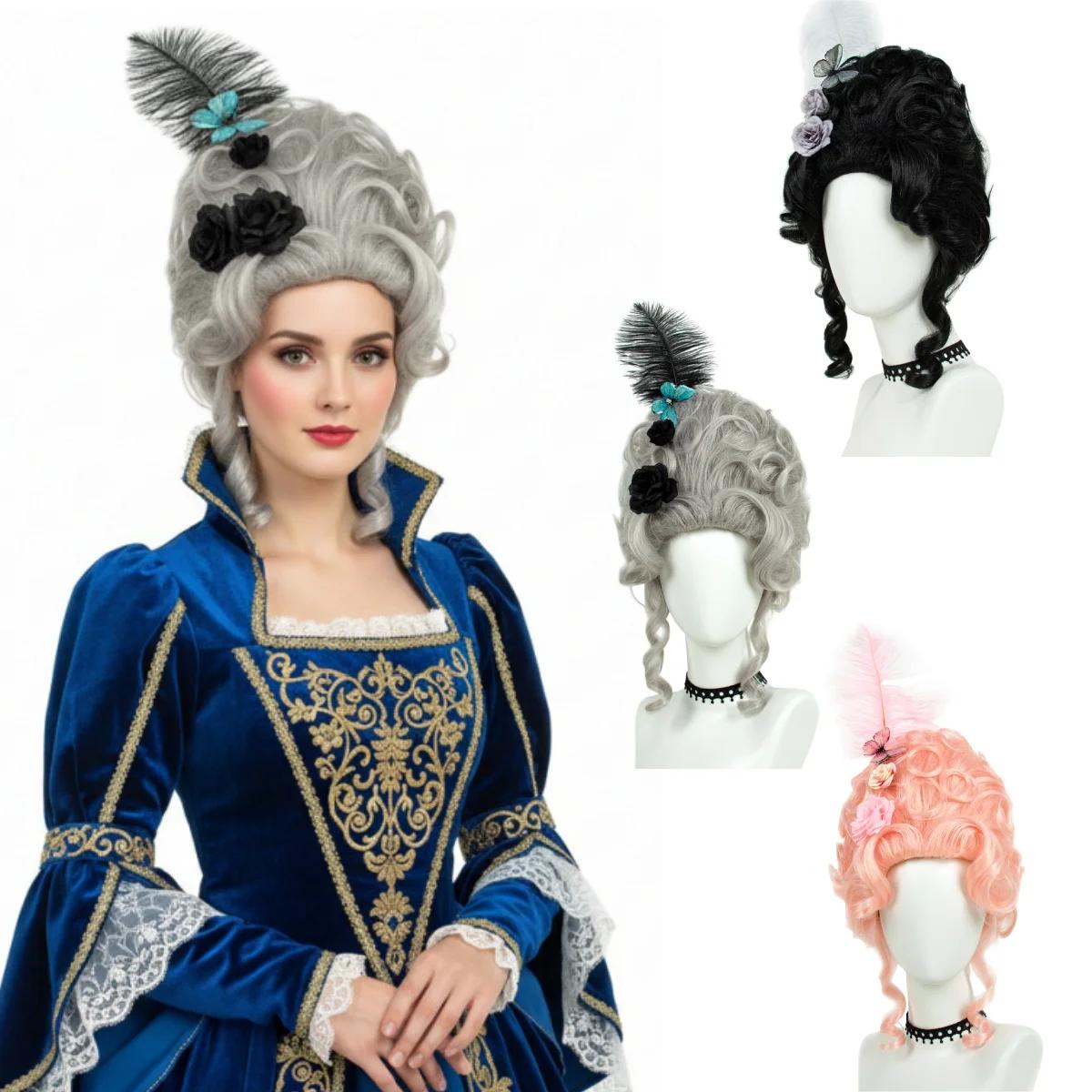 REEWES perruque victorienne pour Costume Rococo Cosplay 18ème siècle perruque cheveux baroques Vinta