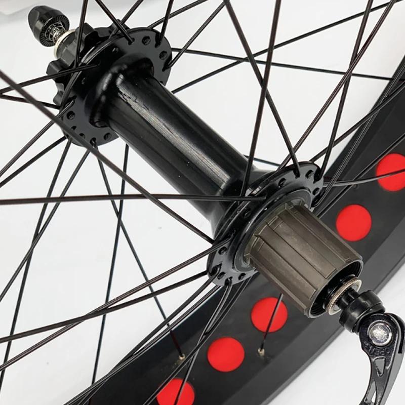 TAOZIK-Moyeu de roue de vélo en alliage d'aluminium chromé, 26mm, 20mm, 190mm, 135mm, 36H, 4 rouleme