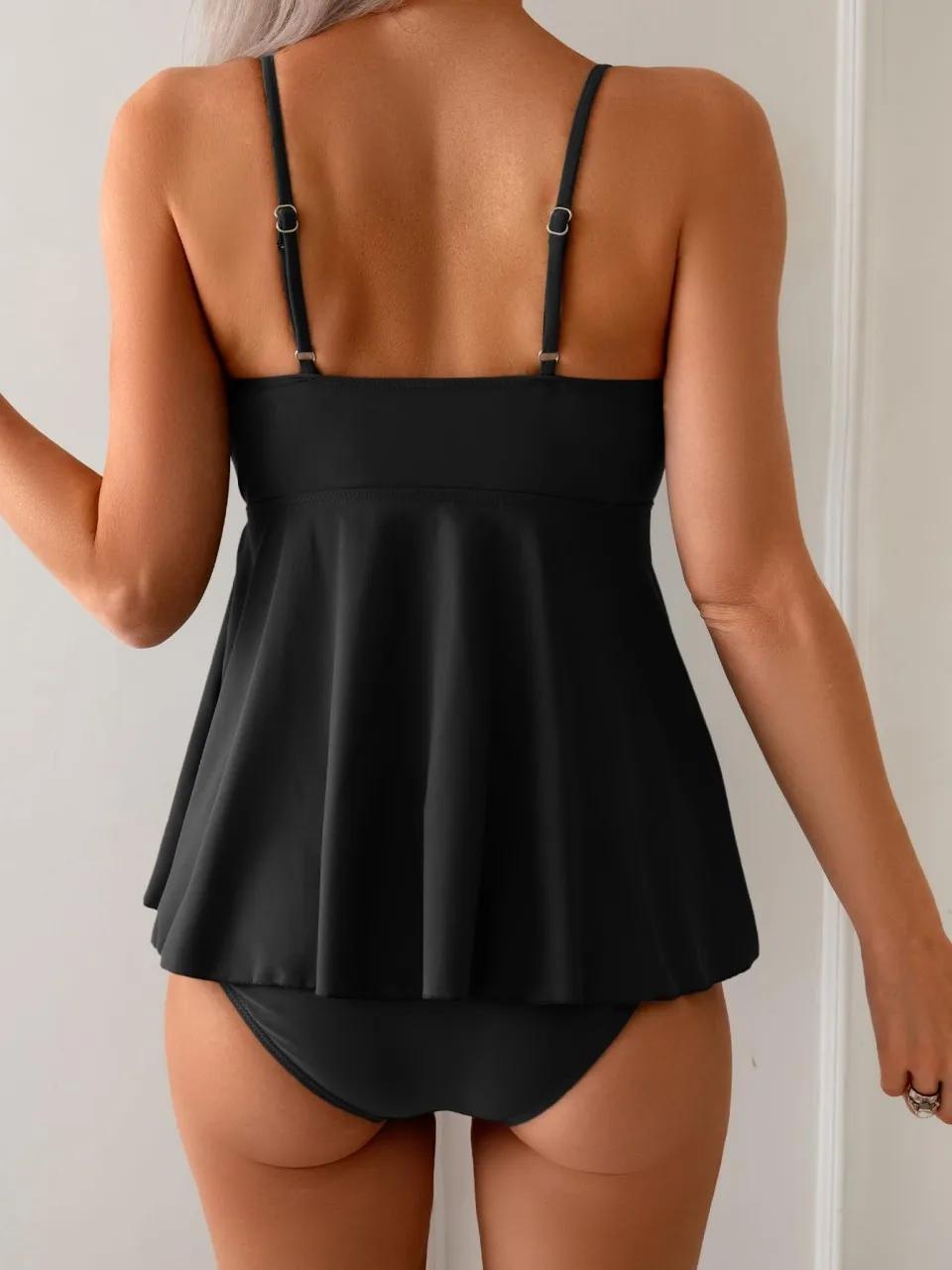 2026 à bretelles Tankini ensemble 2 pièces creux maillots de bain femmes noué devant maillot de bain