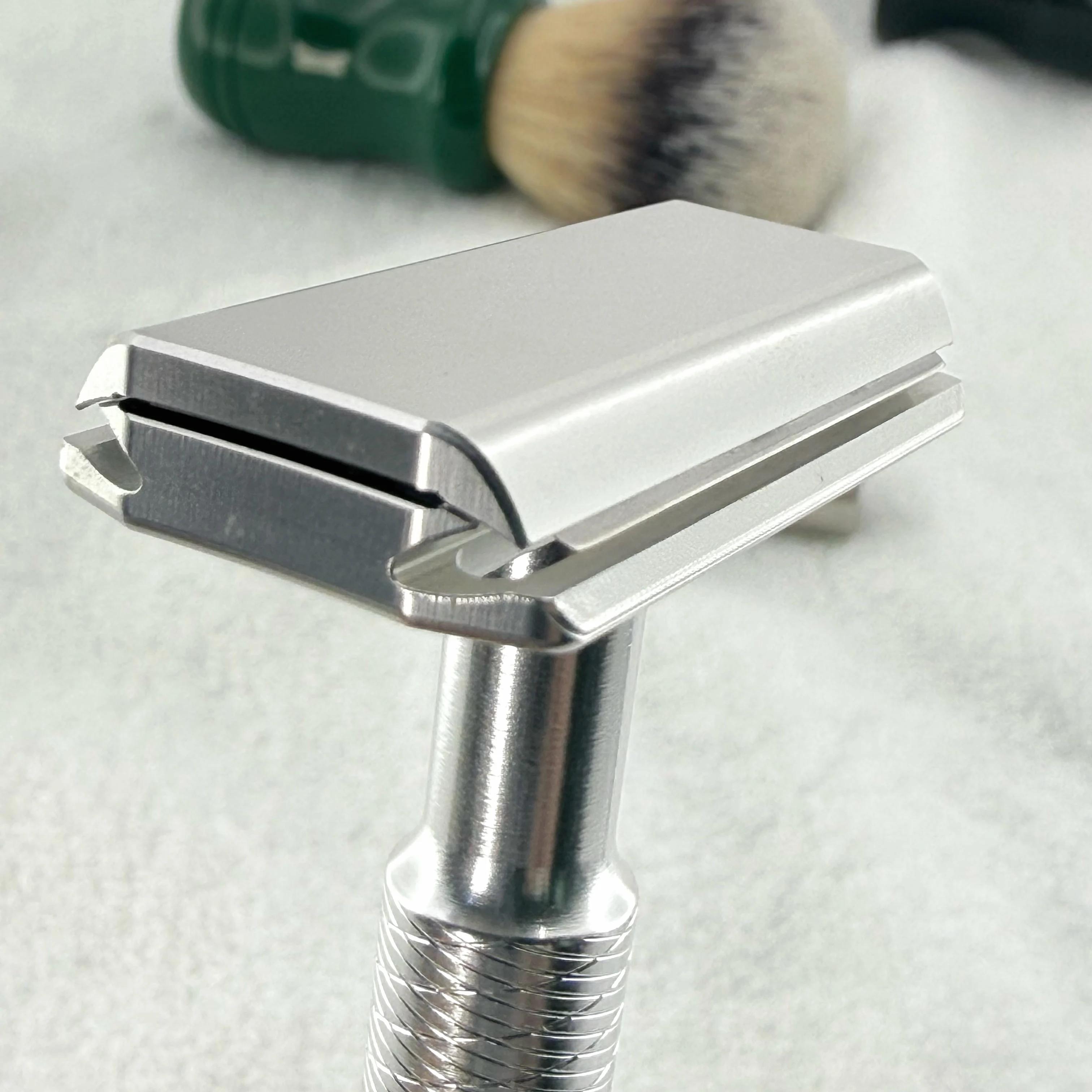 Rasoir de sécurité manuel KAMPFE CNC en aluminium à double tranchant, classique, pour hommes et femm