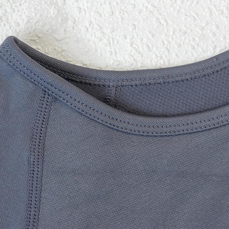WAREBALL-Leggings de yoga imbibés sans couture pour femme, haut court à manches longues, pantalon de