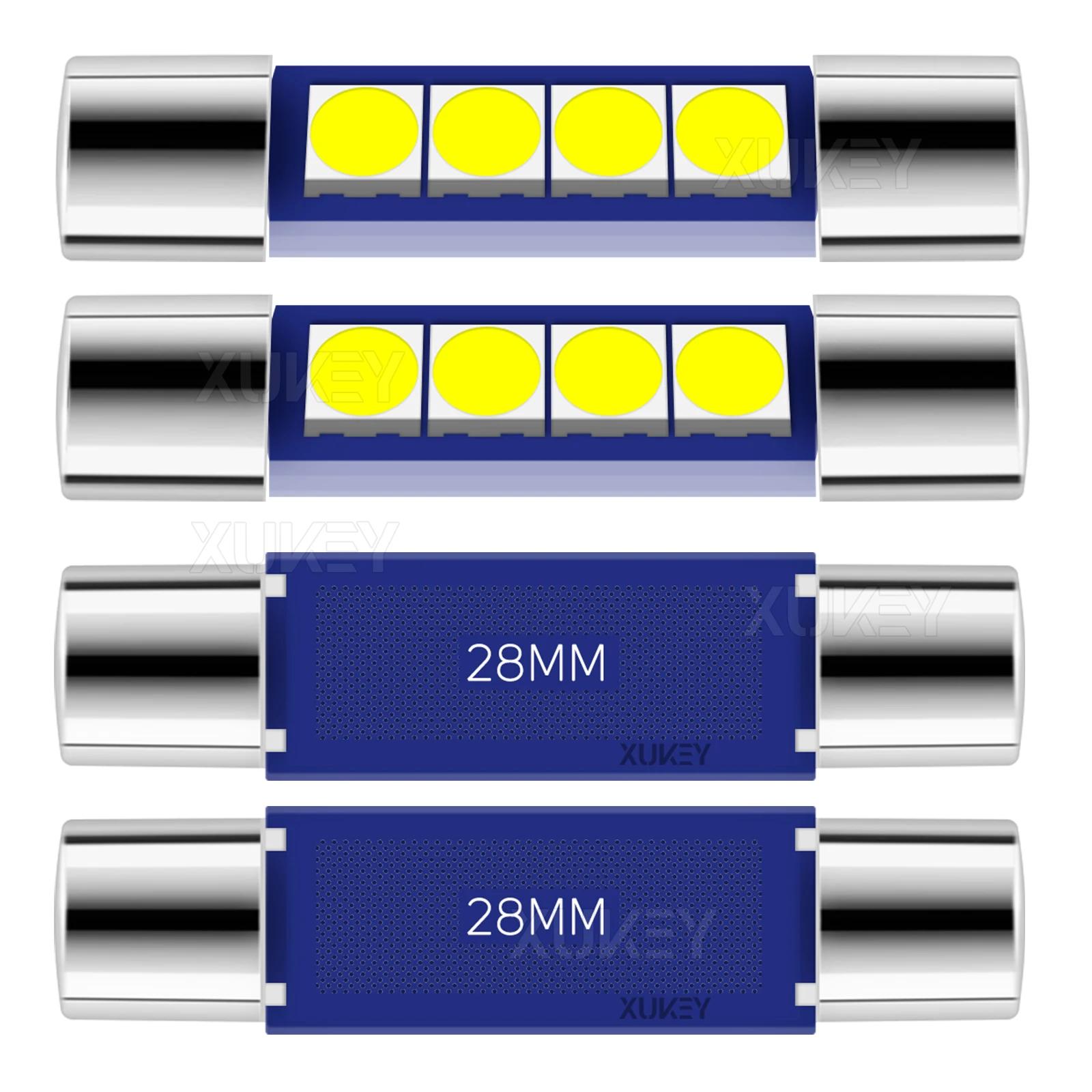 Ampoule LED feston 4x28mm 29mm 6614F, blanche, Super brillante, 6612F 6641, 6000k, pour miroir de va