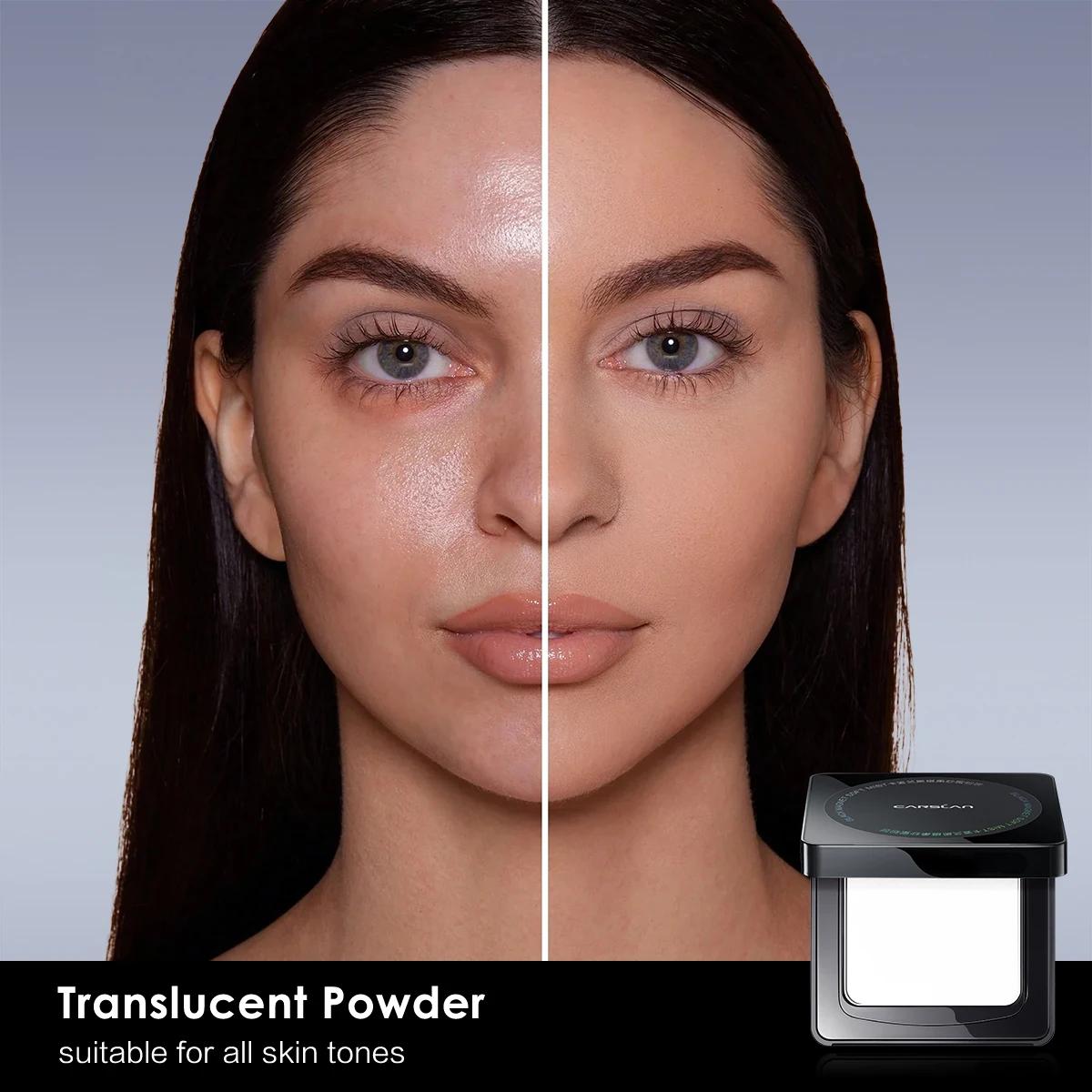 CARSLAN rester mat visage pressé poudre compacte 24H longue durée contrôle de l'huile translucide po