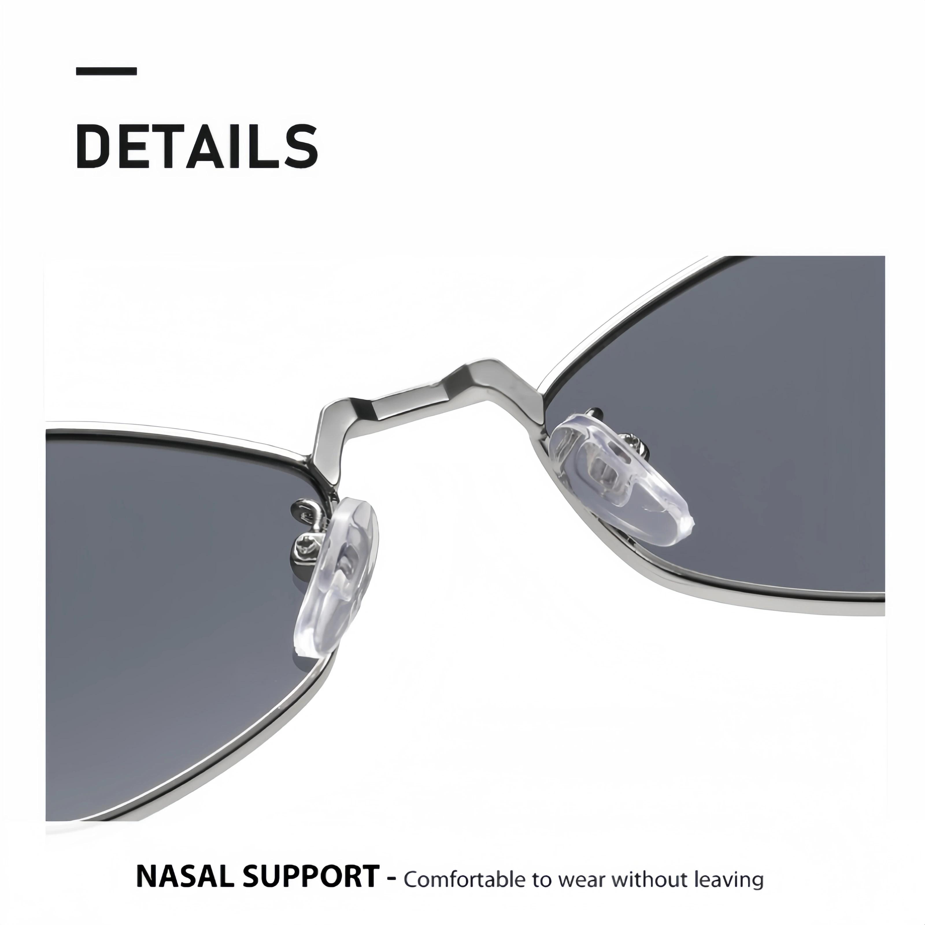 Lunettes de soleil en métal en forme de losange tendance pour femmes, polyvalentes pour la photograp