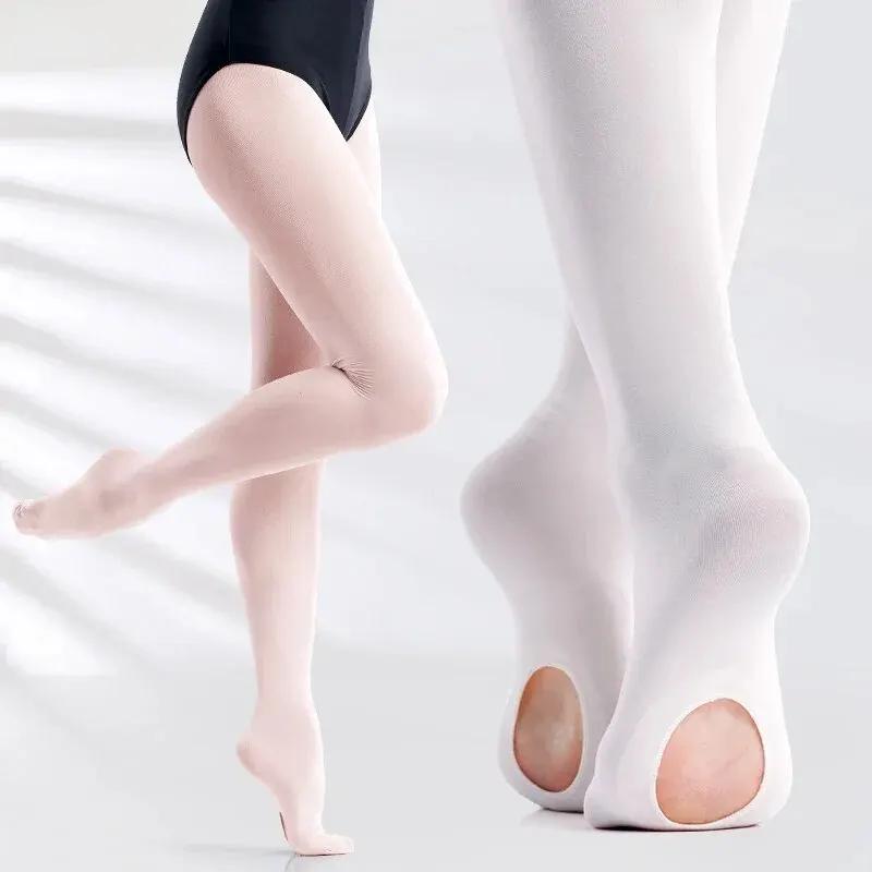 Collants ballet convertible microfibre 60D femme - Danse professionnelle sans couture