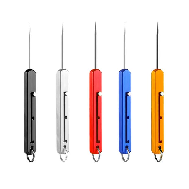 Cure-dents rétractable Portable EDC, alliage de titane haute résistance, ressort Push-pull, choix de