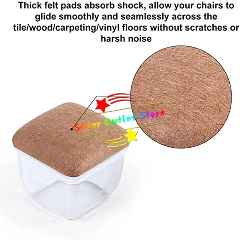 Couvre-pieds de chaise en silicone souple, 8 pièces, coussinets de Protection élastiques pour pieds