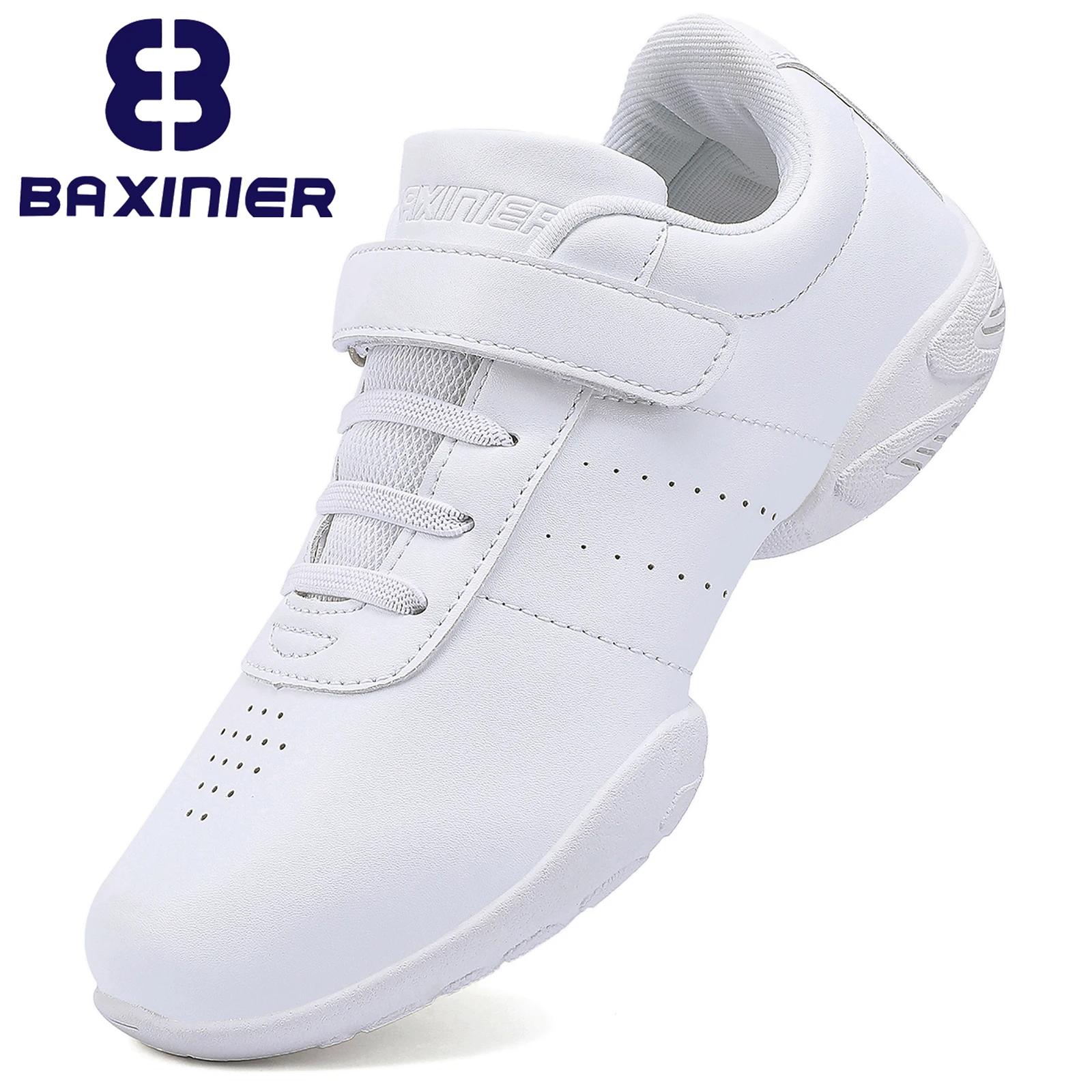 BAXINIER – chaussures de danse de pom-pom girl blanches pour filles, baskets d'entraînement athlétiq