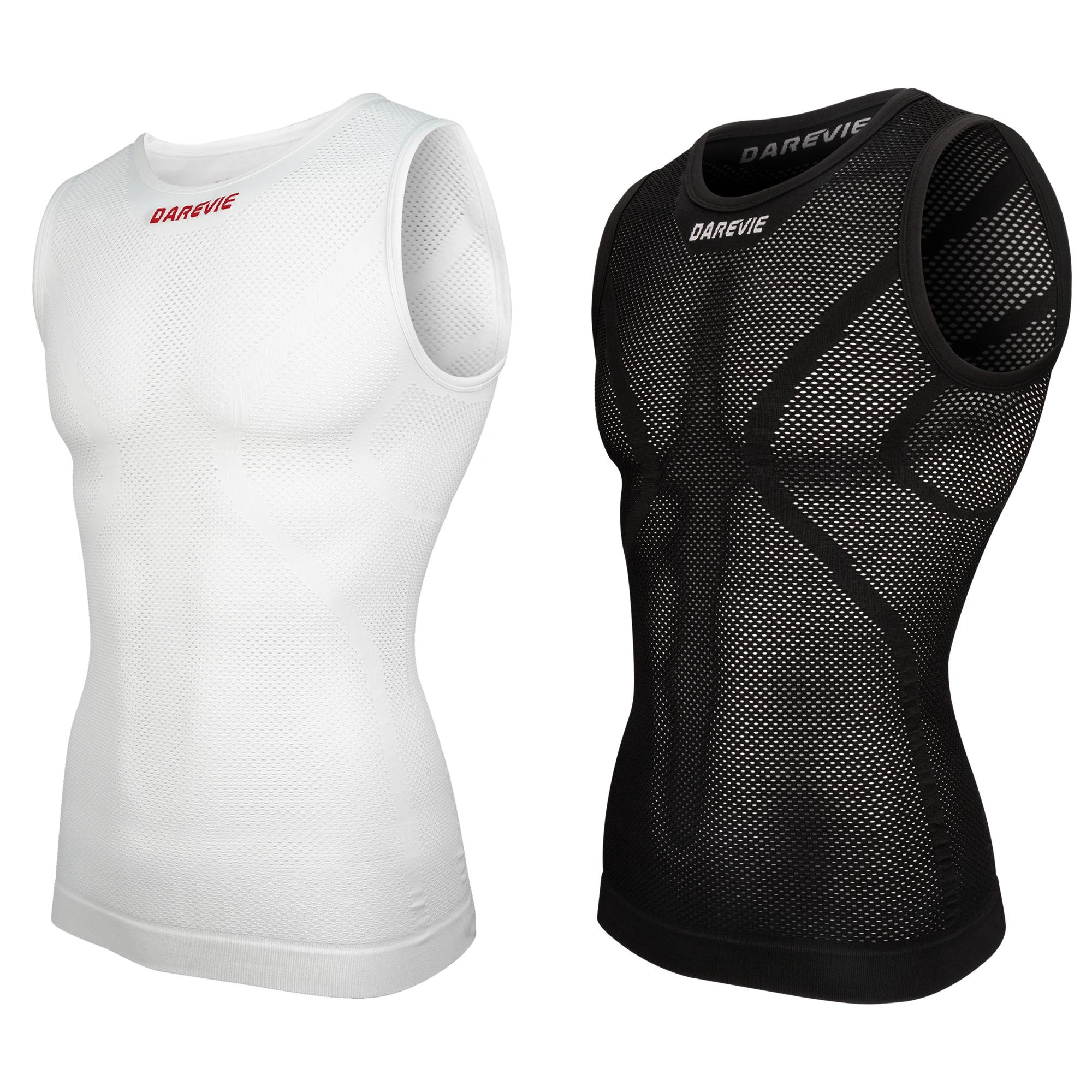 DAREVIE Chemise en résille sans couture pour hommes et femmes, couche de base de cyclisme, absorbant